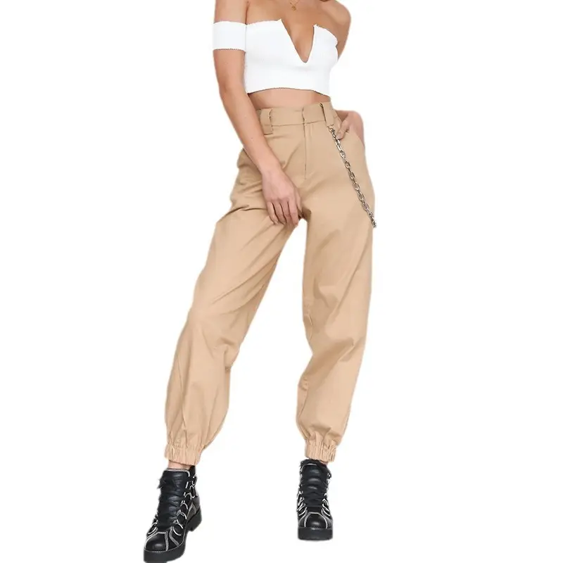 Women's White Crossbody Belt Pants with Black Boots - Image 6