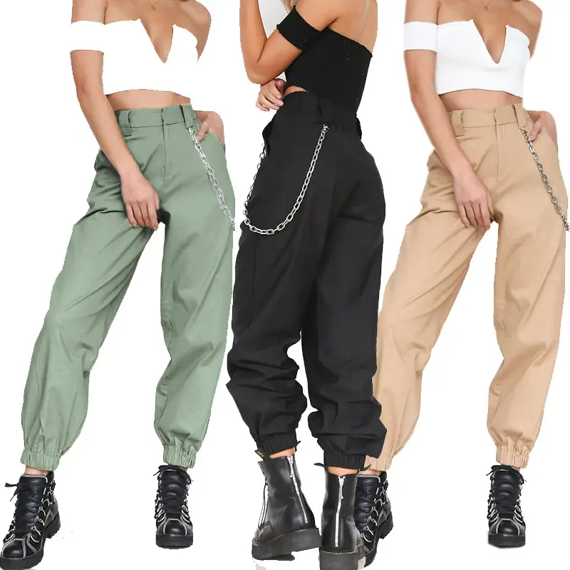 Women's White Crossbody Belt Pants with Black Boots — feature 3