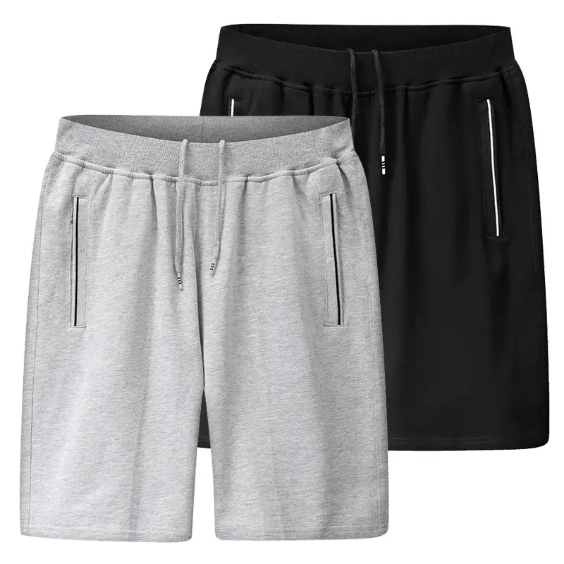 Men Black Cotton Summer Shorts Large Loose Fit