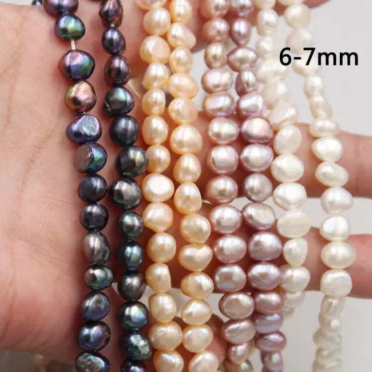 Baroque Pearls 3-9mm Natural Freshwater Double Sided Luster Pearls Colorful Loose Beads DIY Jewelry Necklace Accessories Wholesale - Image 7