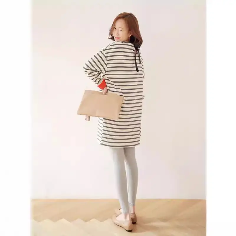 Maternity Cotton Slim Fit Leggings Summer Wear - Image 3
