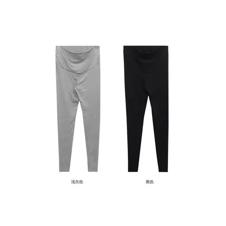 Maternity Cotton Slim Fit Leggings Summer Wear - Image 4