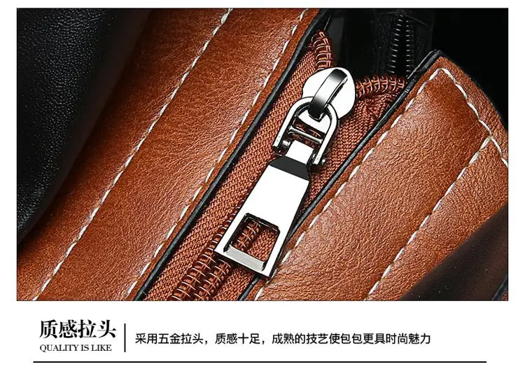 Women's Brown Leather Bucket Bag with Wide Strap — feature 3