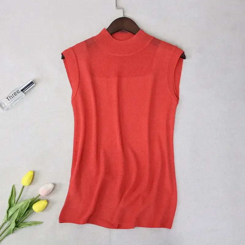 Women's Knitted Sleeveless Vest Lavender Summer - Image 2