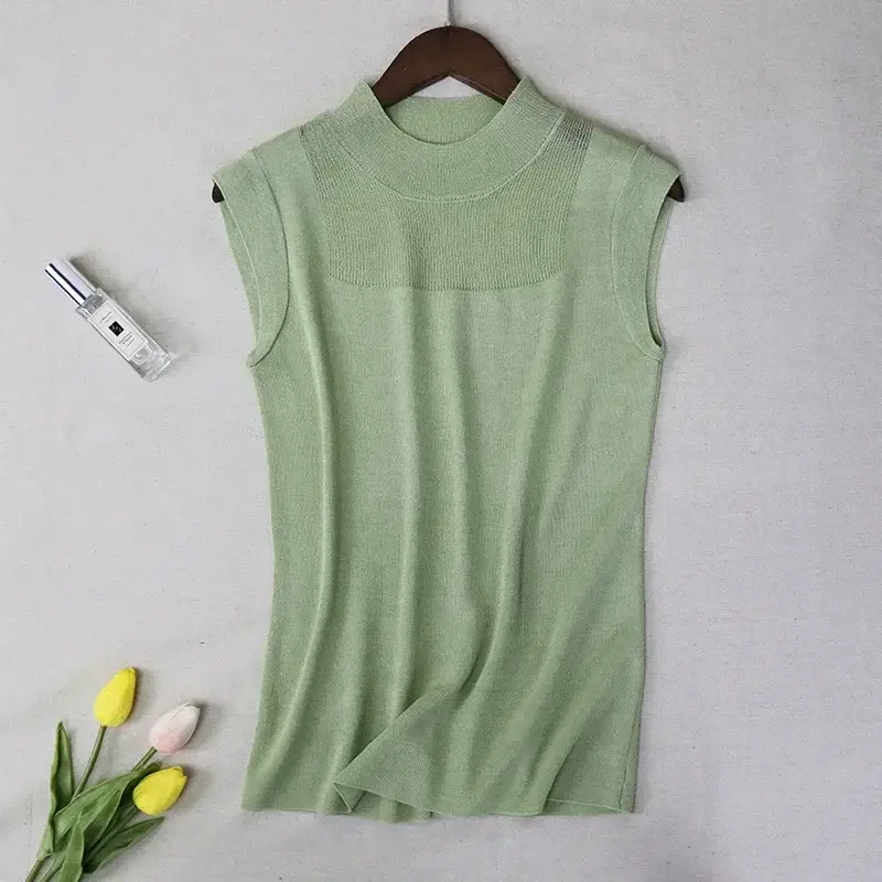 Women's Knitted Sleeveless Vest Lavender Summer - Image 4