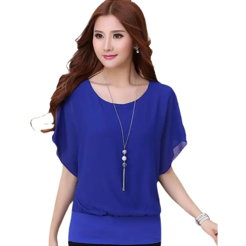 Blue Loose Fit Women's T-Shirt for Summer - Image 10