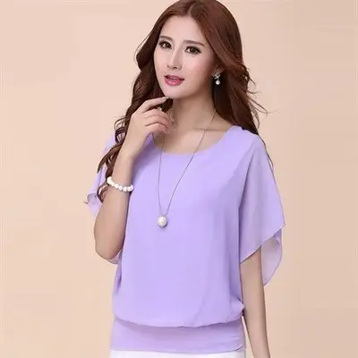 Blue Loose Fit Women's T-Shirt for Summer - Image 5