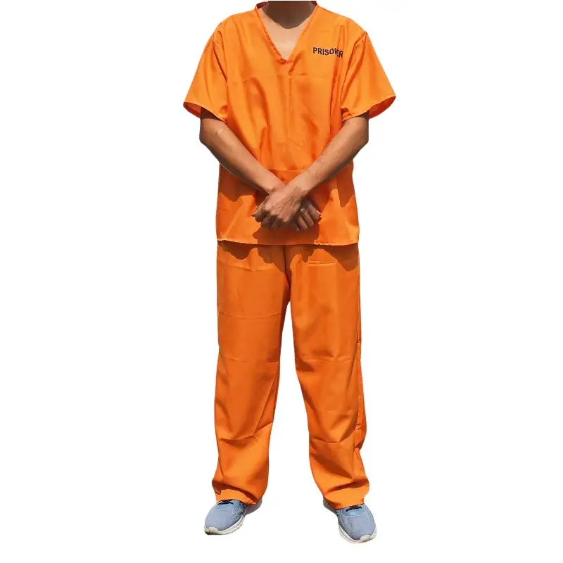 Orange Prisoner's Suit Halloween Costume for Men Women