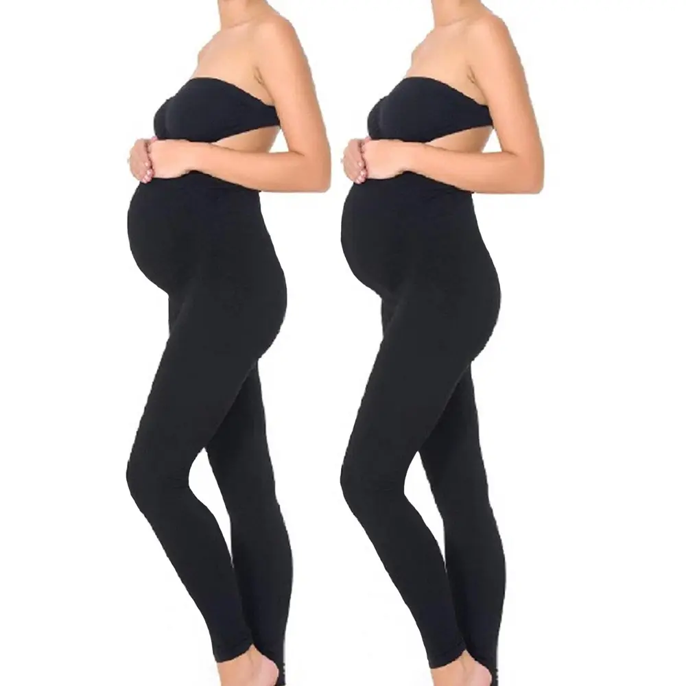 Black Maternity Yoga Pants for Women Cross-Border Fit - Image 2