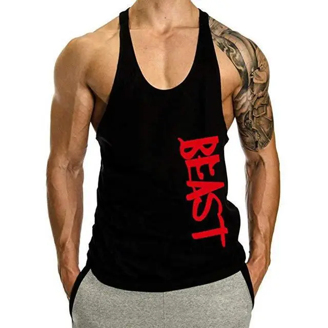 Men's Yellow "BEST" Tank Top Summer Fitness Vest - Image 6