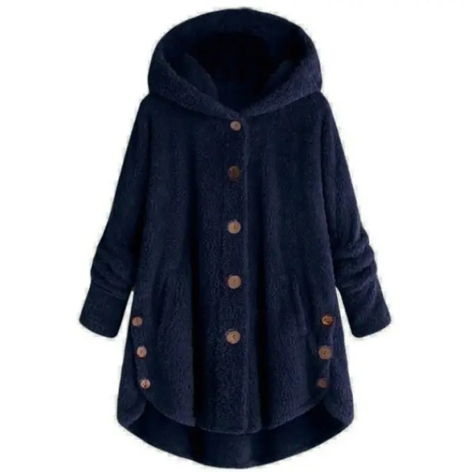 Women's Leopard Print Hooded Jacket Brown Button Front - Image 7