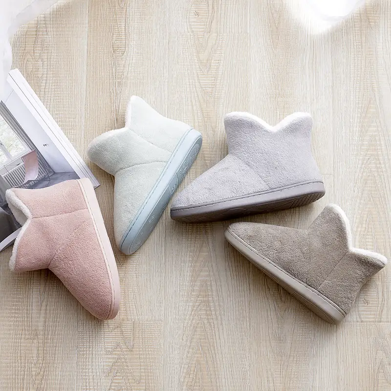 Lidani cotton slippers women's winter moon shoes bag heel warm fleece-lined thick-soled indoor couples plush men's cotton shoes