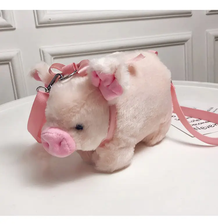 Pink Pig Plush Shoulder Bag for Girls — feature 17