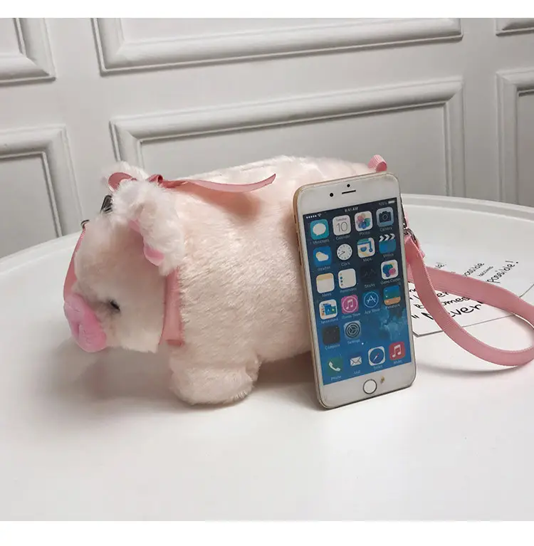 Pink Pig Plush Shoulder Bag for Girls — feature 18
