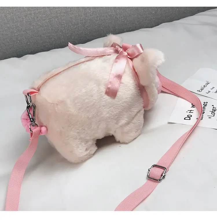 Pink Pig Plush Shoulder Bag for Girls — feature 20