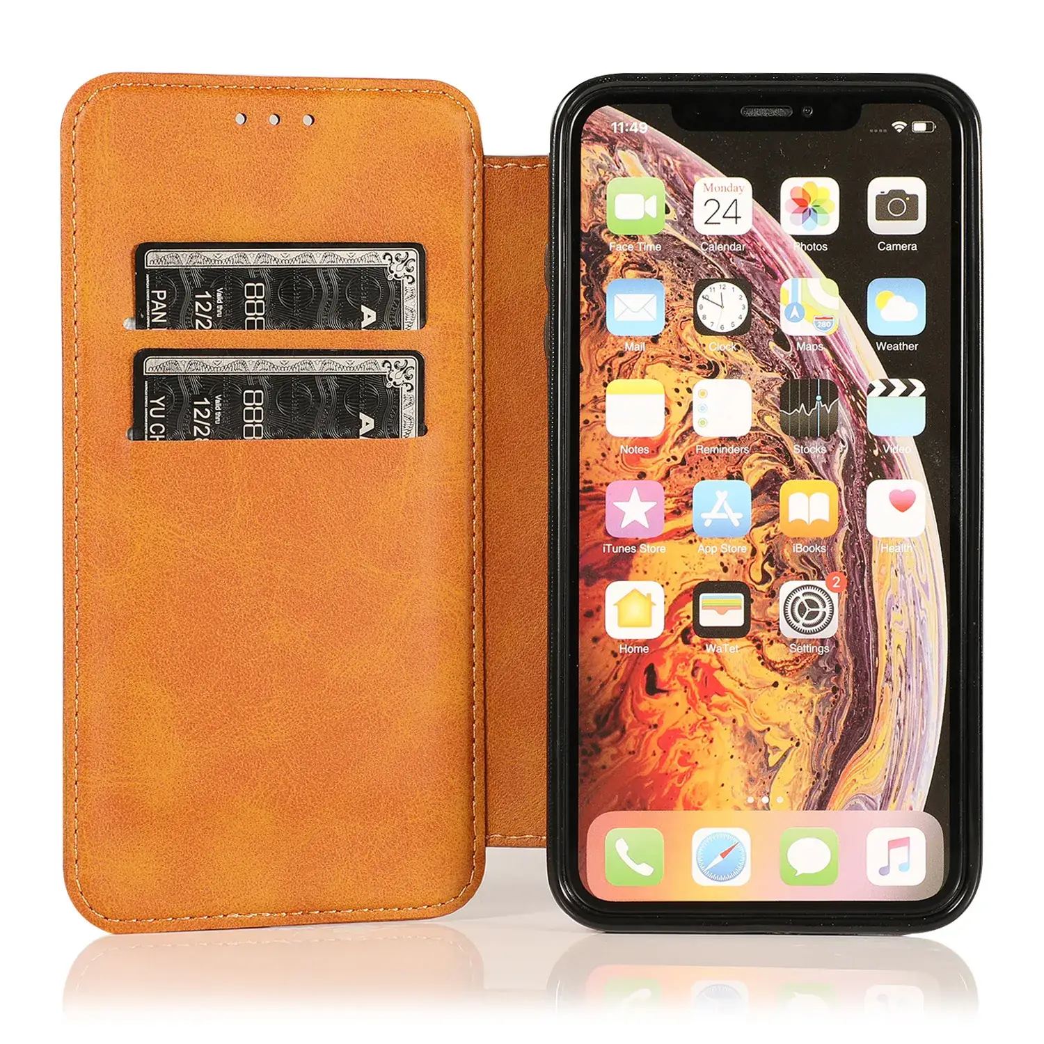 Apple iPhone 16 Pro Max Leather Flip Case with 17 Card Slots - Image 9