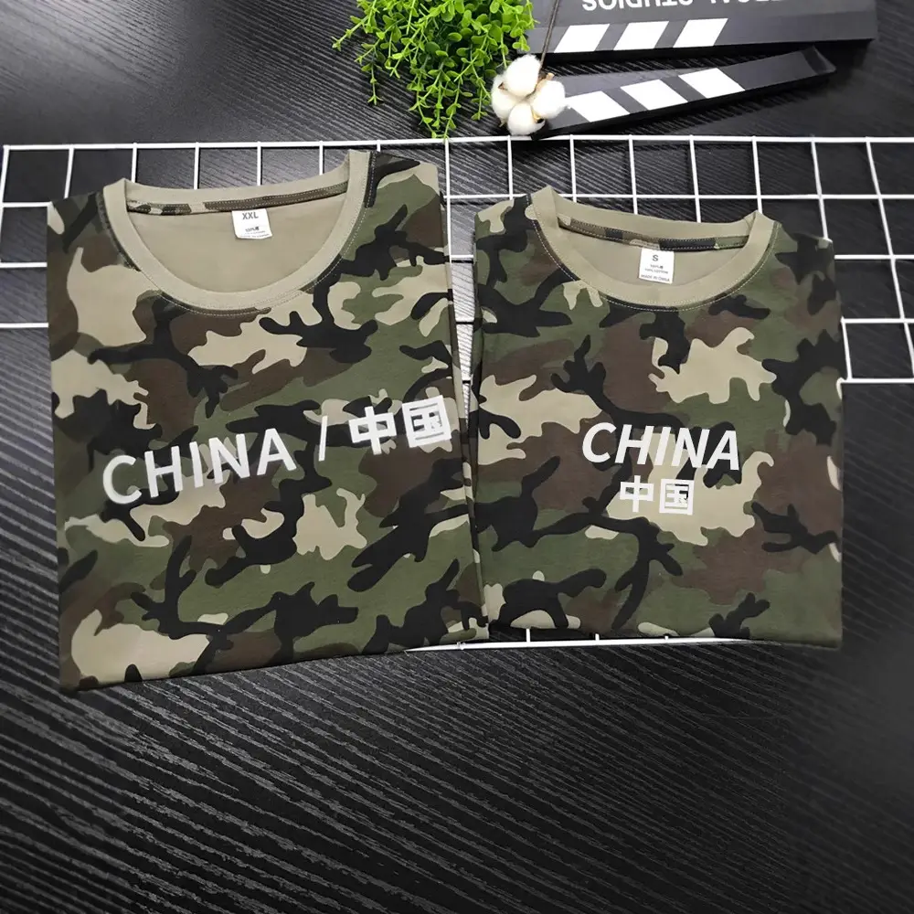 Men Camouflage Military T-Shirt Pure Cotton Short Sleeve