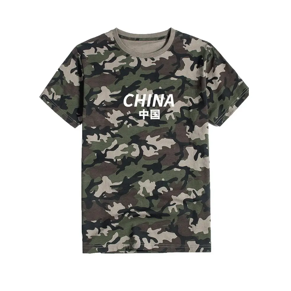 Men Camouflage Military T-Shirt Pure Cotton Short Sleeve