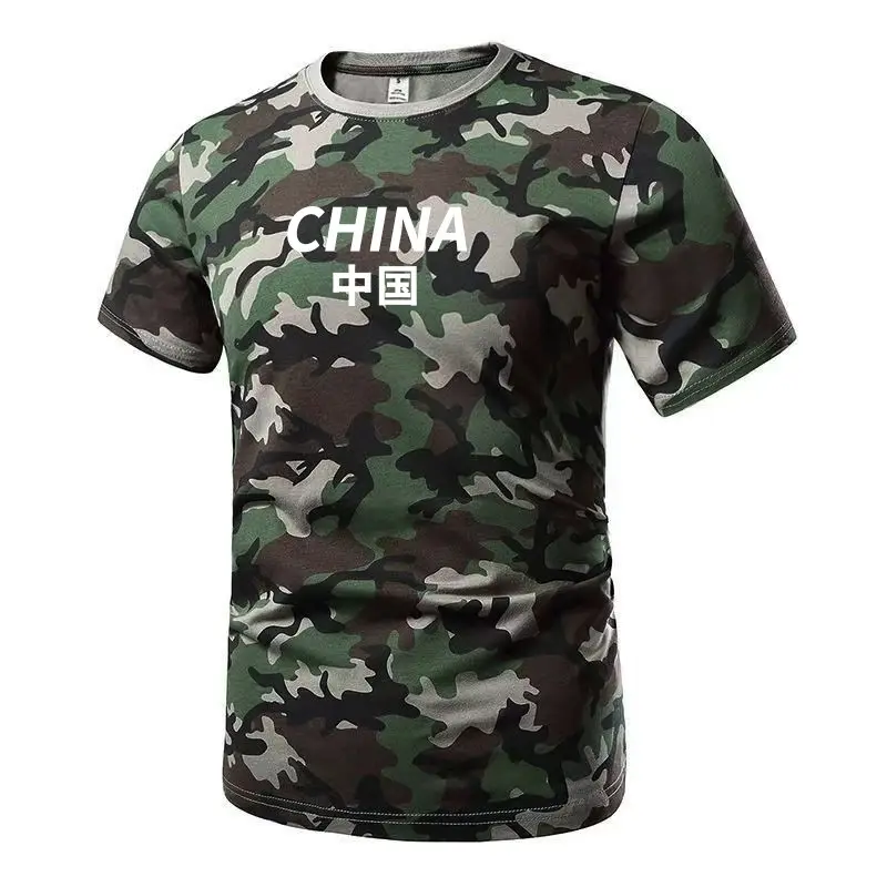 Men Camouflage Military T-Shirt Pure Cotton Short Sleeve