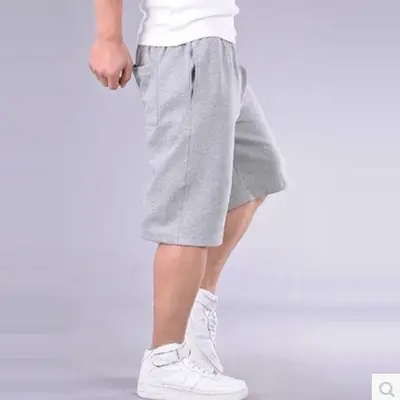 Men Gray Blue Striped Shorts Plus Size Summer - Image 5