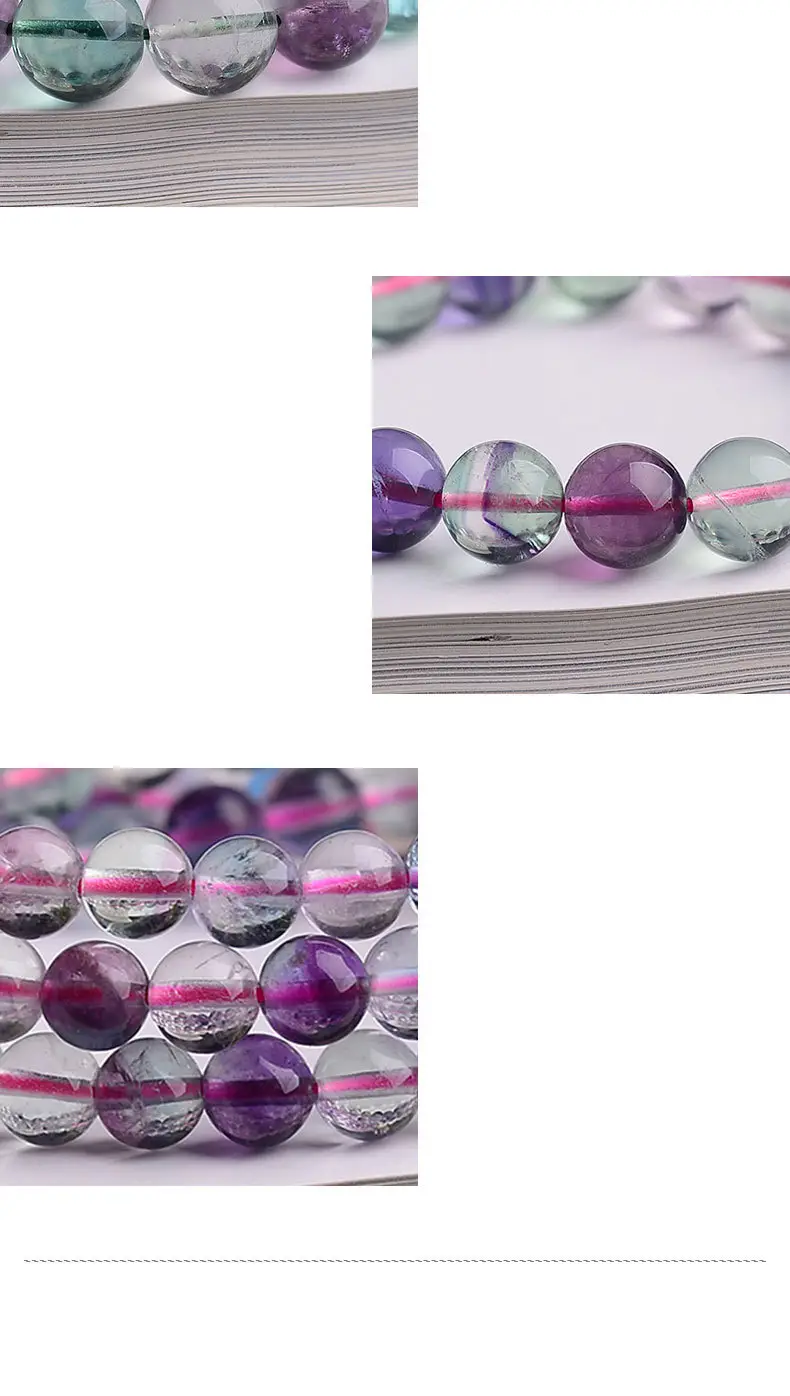 Jingyao Full Color Fluorite Bracelet 6-14mm Transparent — feature 9