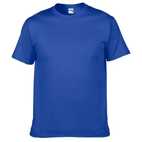Men Navy Blue Cotton T-Shirt 210g Solid Color
