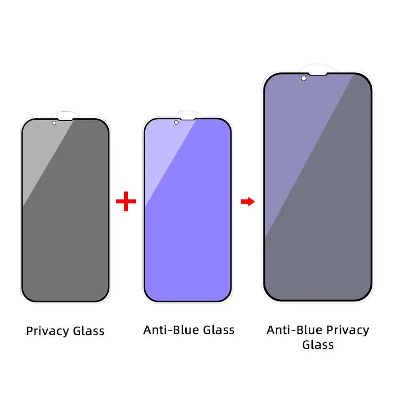 Purple Anti-Light Privacy Screen for iPhone 13 Pro - Image 2
