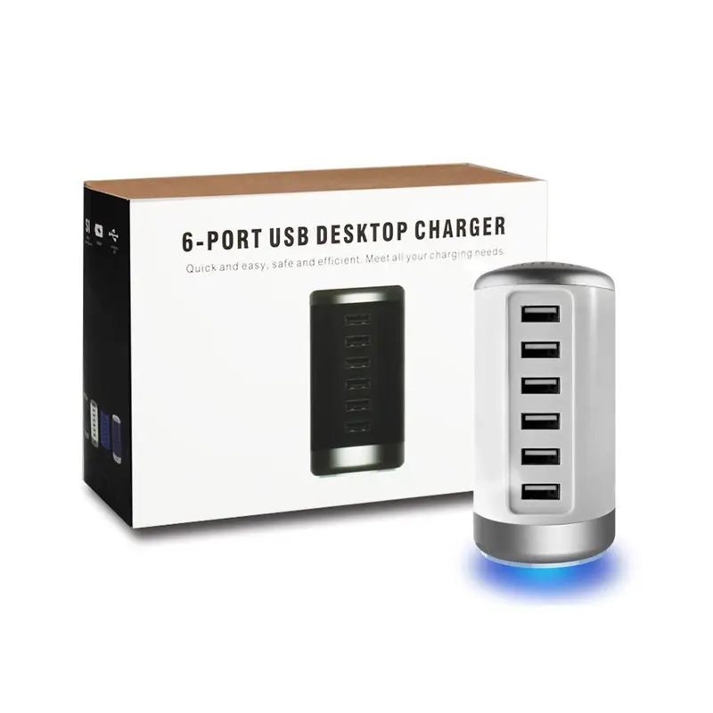 Cylindrical 6USB Phone Charger 6W Power — feature 13