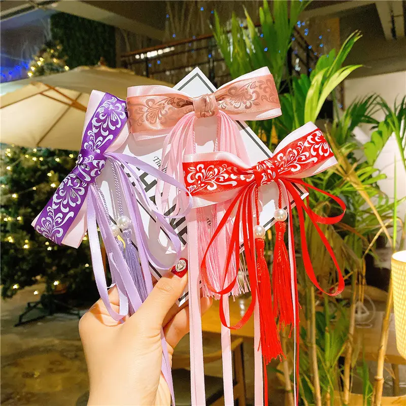 New Retro Tassel Hairpin Super Fairy Bow