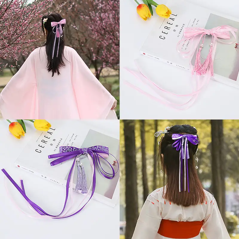 New Retro Tassel Hairpin Super Fairy Bow