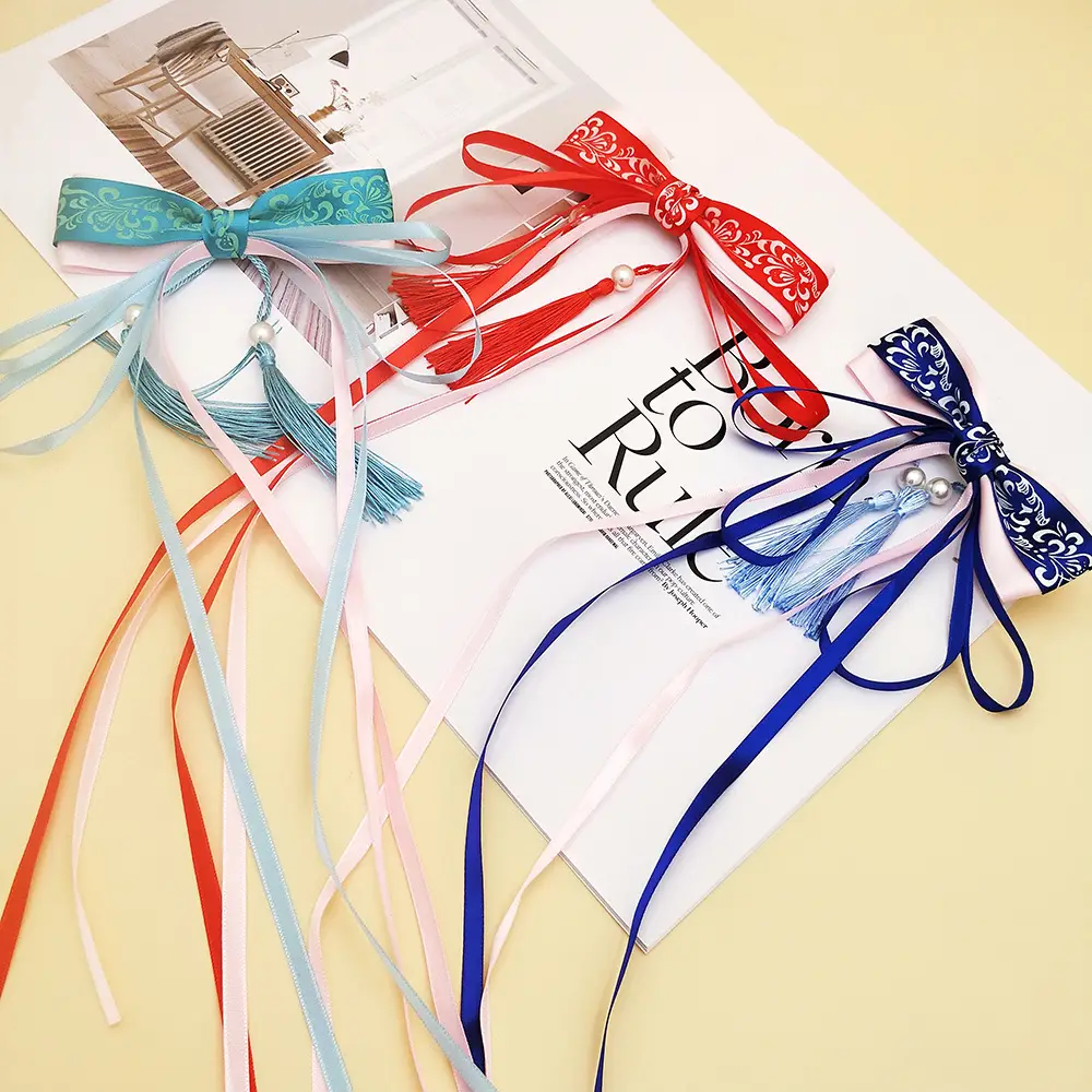 New Retro Tassel Hairpin Super Fairy Bow