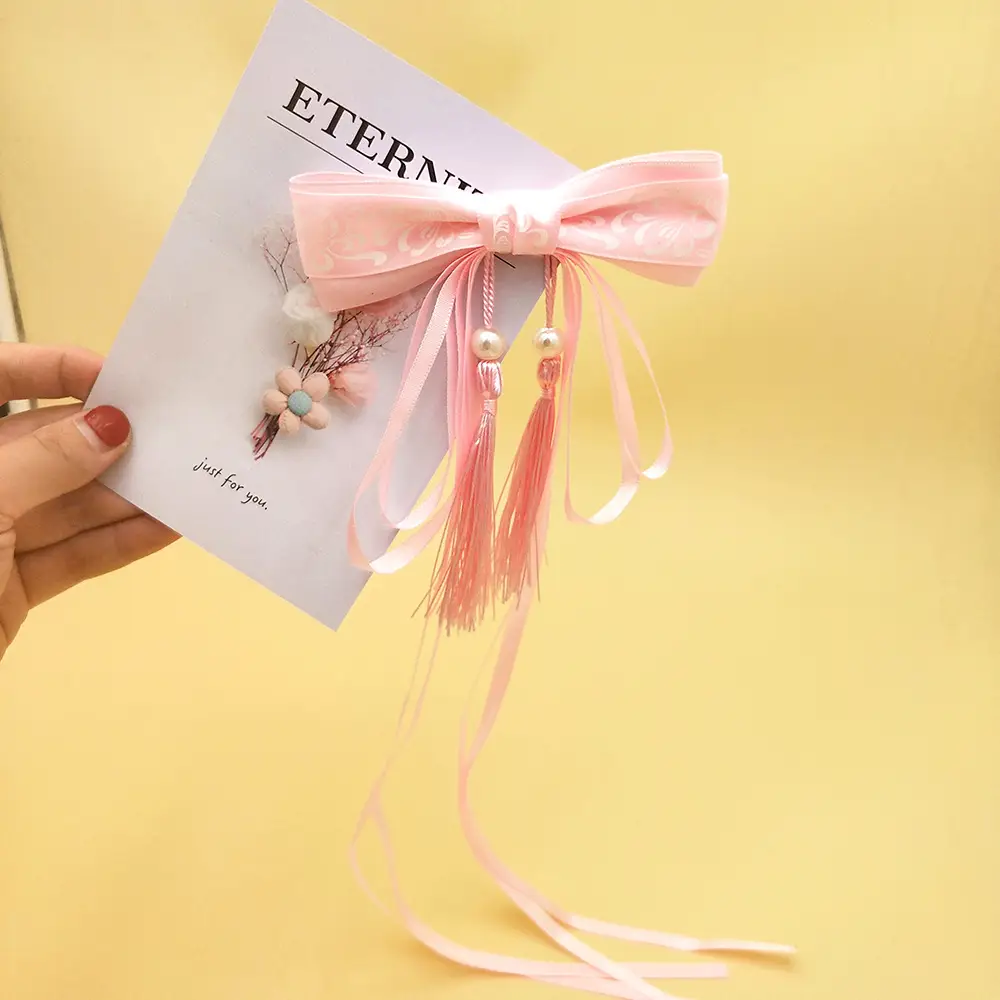 New Retro Tassel Hairpin Super Fairy Bow