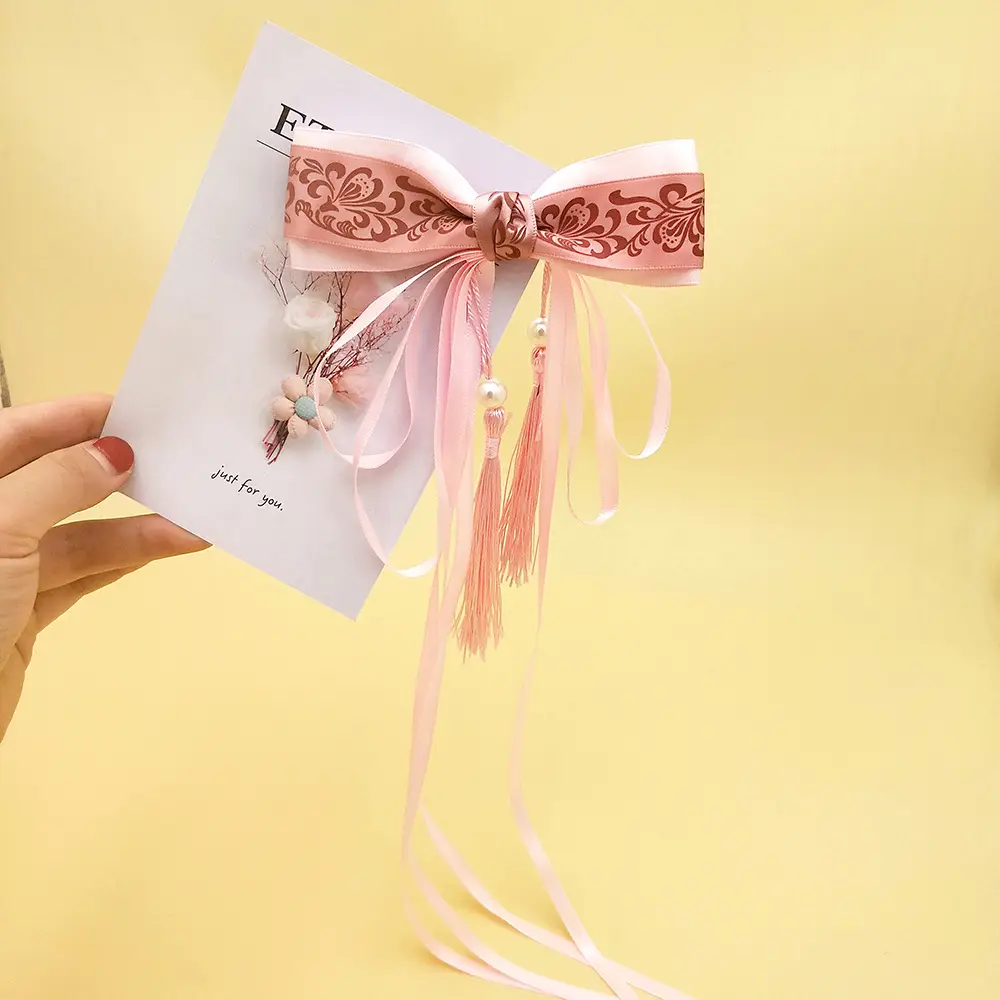 New Retro Tassel Hairpin Super Fairy Bow