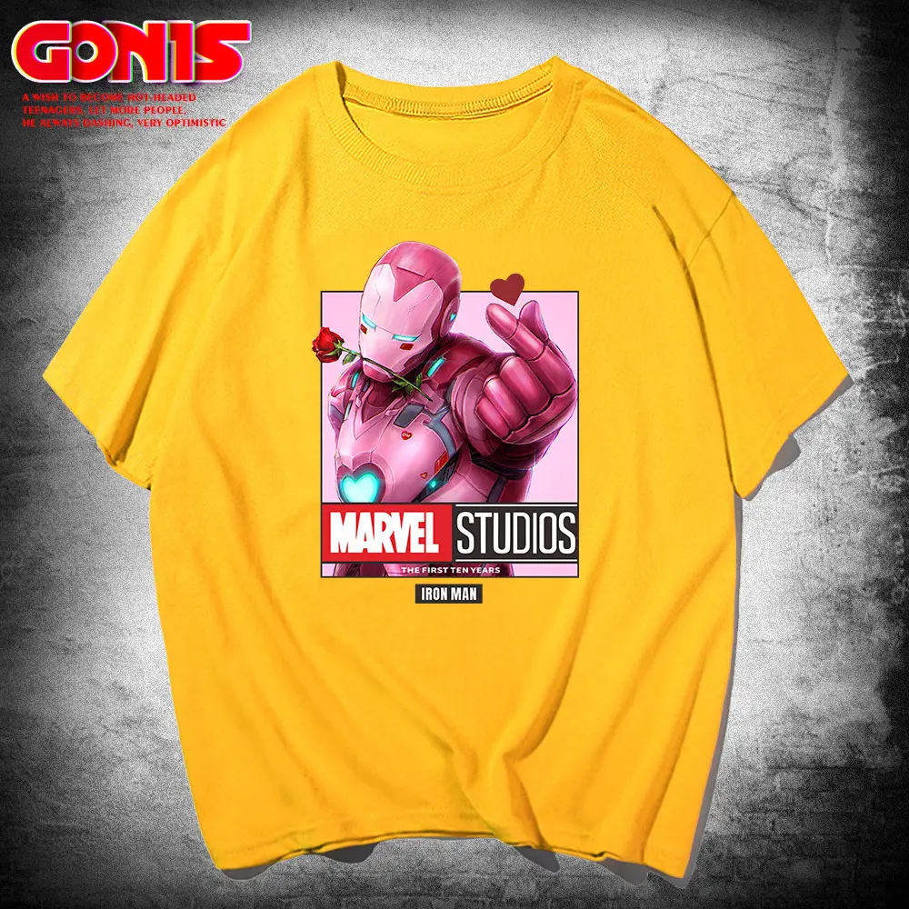 Avengers Iron Man T-Shirt White Cotton Summer
