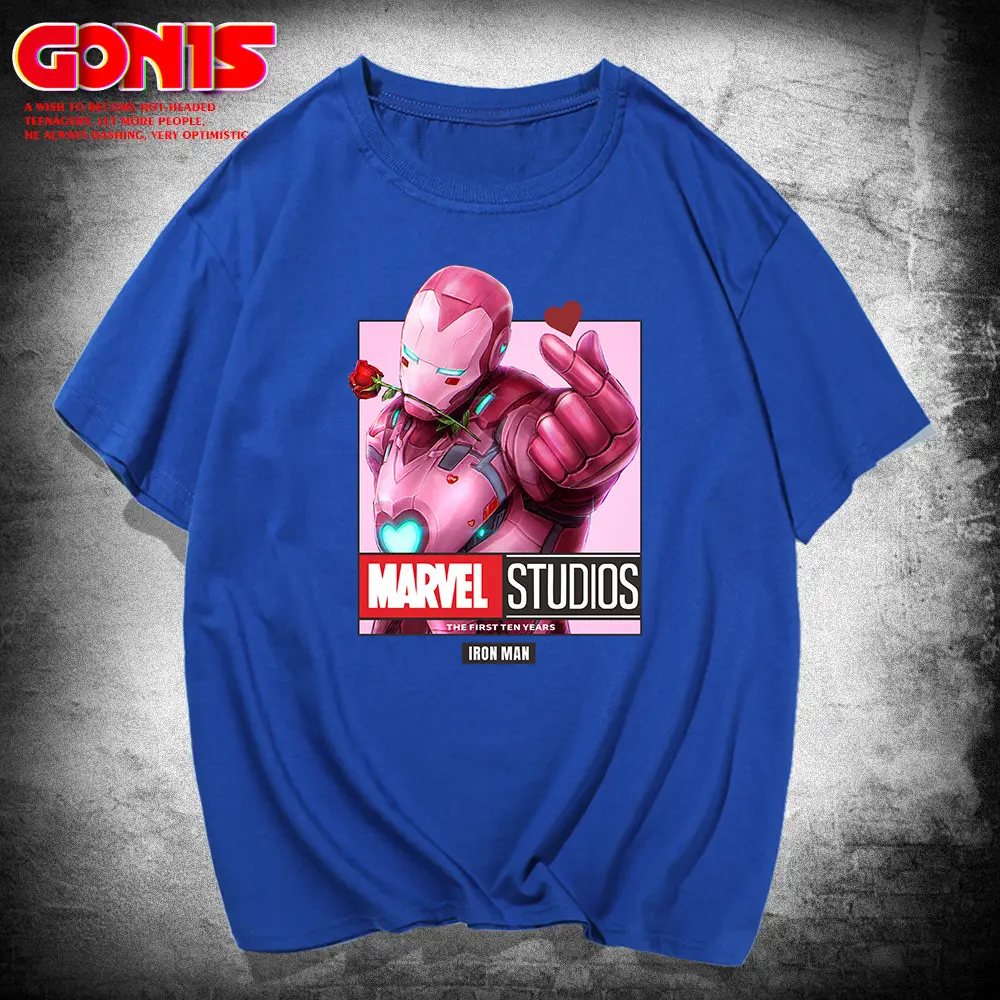 Avengers Iron Man T-Shirt White Cotton Summer