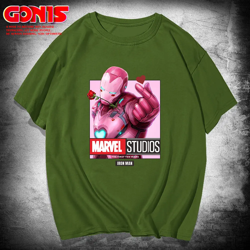 Avengers Iron Man T-Shirt White Cotton Summer