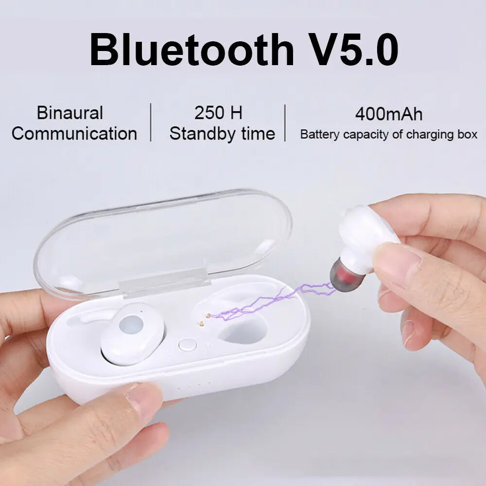 Bluetooth 5.0 In-Ear Mini Wireless Headset with Charging Case - Image 6