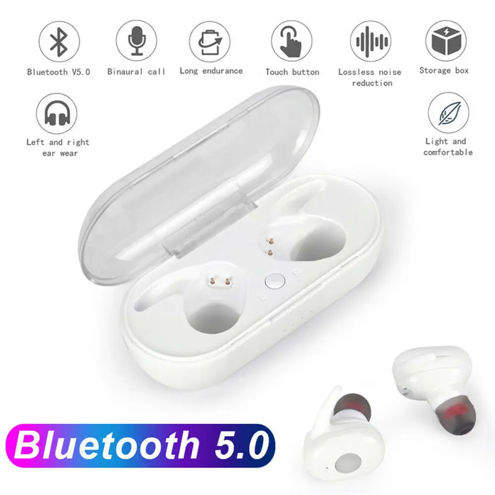 Bluetooth 5.0 In-Ear Mini Wireless Headset with Charging Case - Image 2