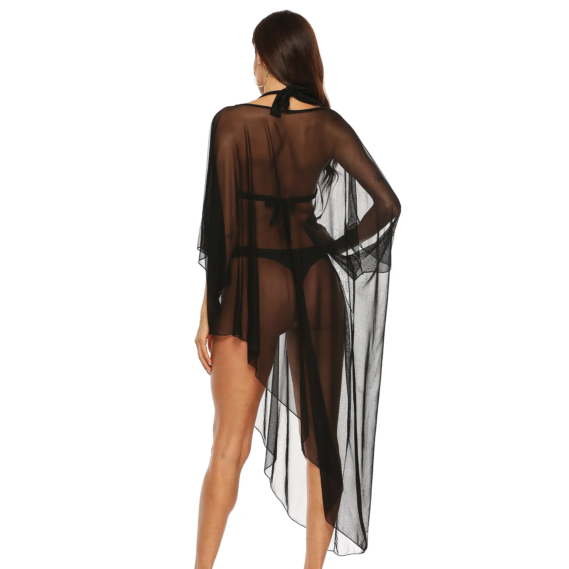Mesh Transparent Sexy Beach Bikini Blouse 1978 - Image 5