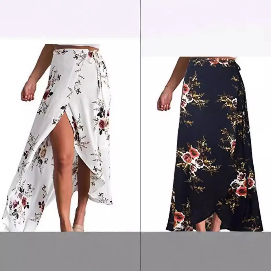 Asymmetrical Printed Skirt Long One Piece 2025