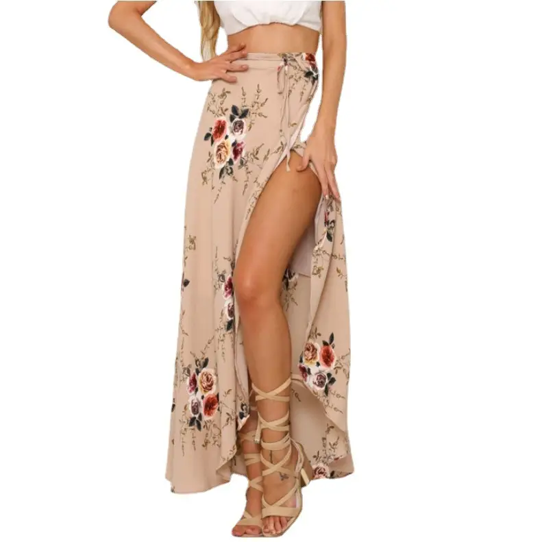 Asymmetrical Printed Skirt Long One Piece 2025
