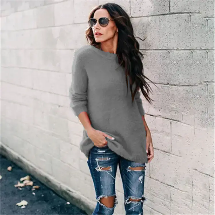 Women Green Knit Pullover Sweater Autumn New - Image 12