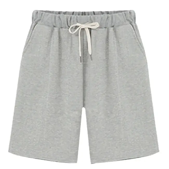 Women's Black Sweat Cotton Shorts High Waist Loose Fit - Image 16