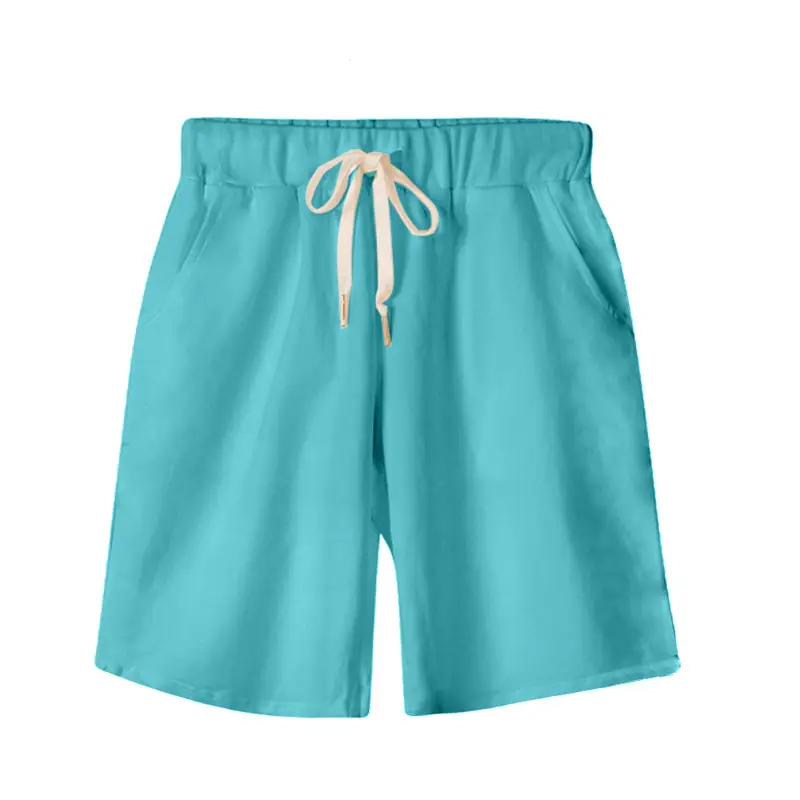Women's Black Sweat Cotton Shorts High Waist Loose Fit - Image 10