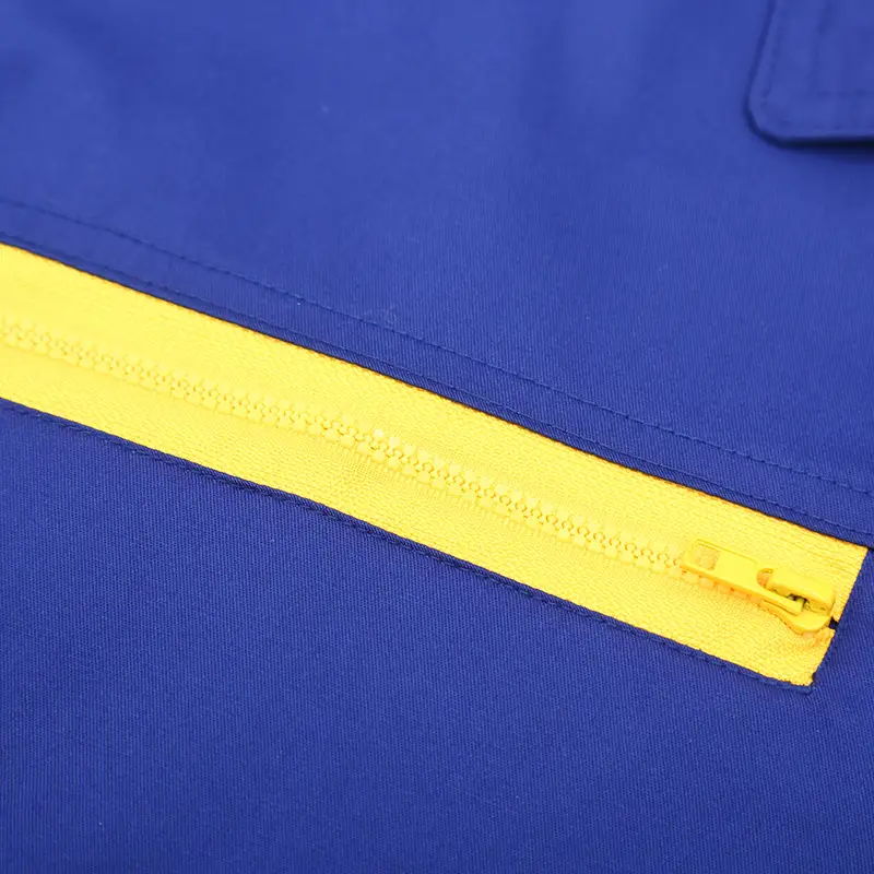 Men Blue Cotton Work Suit Summer Long Sleeve — feature 15