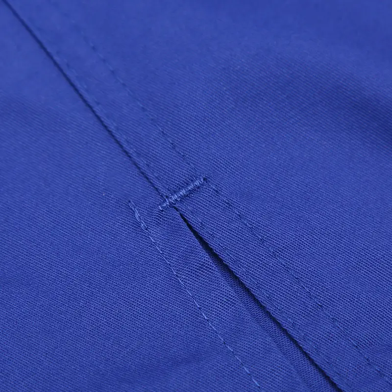 Men Blue Cotton Work Suit Summer Long Sleeve — feature 16