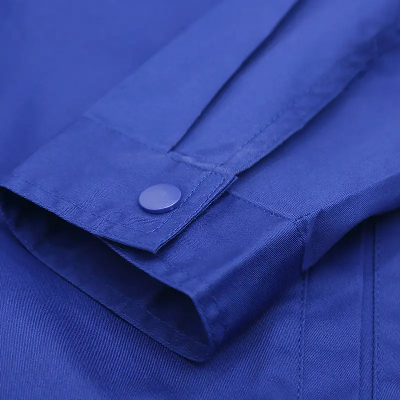 Men Blue Cotton Work Suit Summer Long Sleeve — feature 17