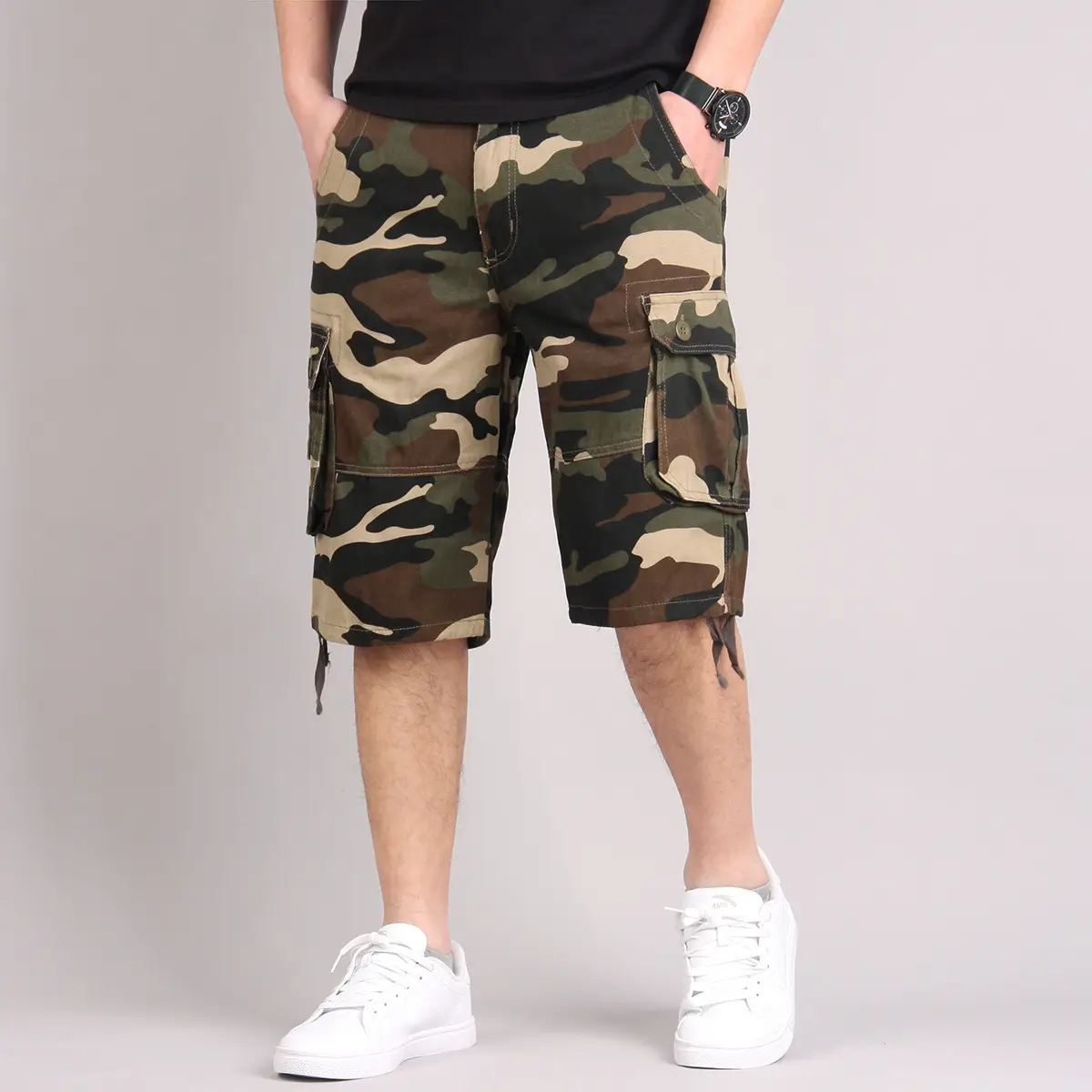Camouflage Multi-Pocket Casual Shorts for Men - Image 6