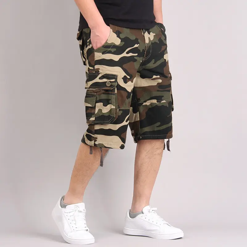 Camouflage Multi-Pocket Casual Shorts for Men - Image 7
