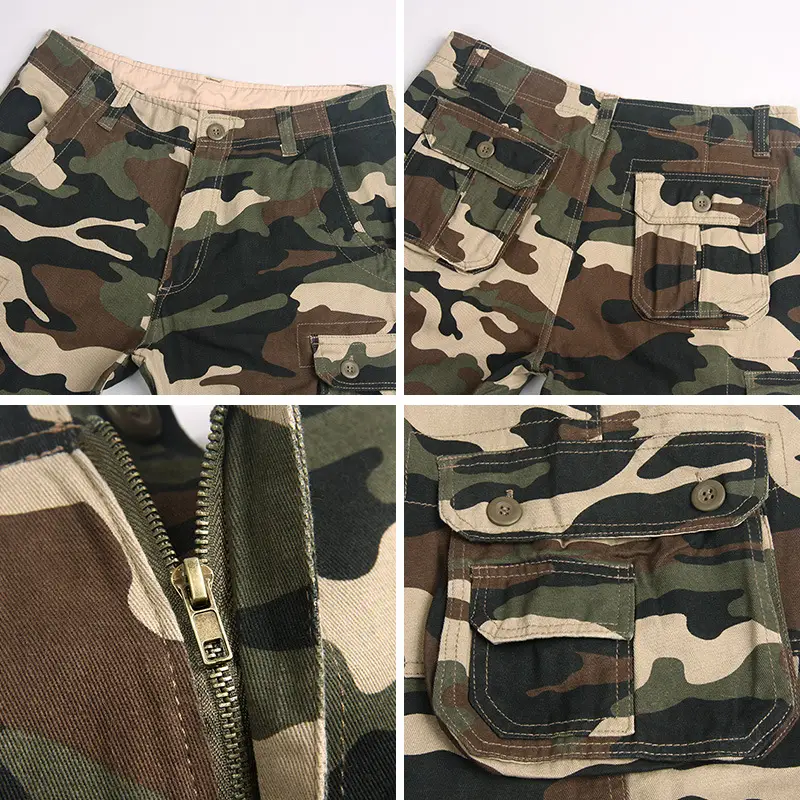 Camouflage Multi-Pocket Casual Shorts for Men - Image 9